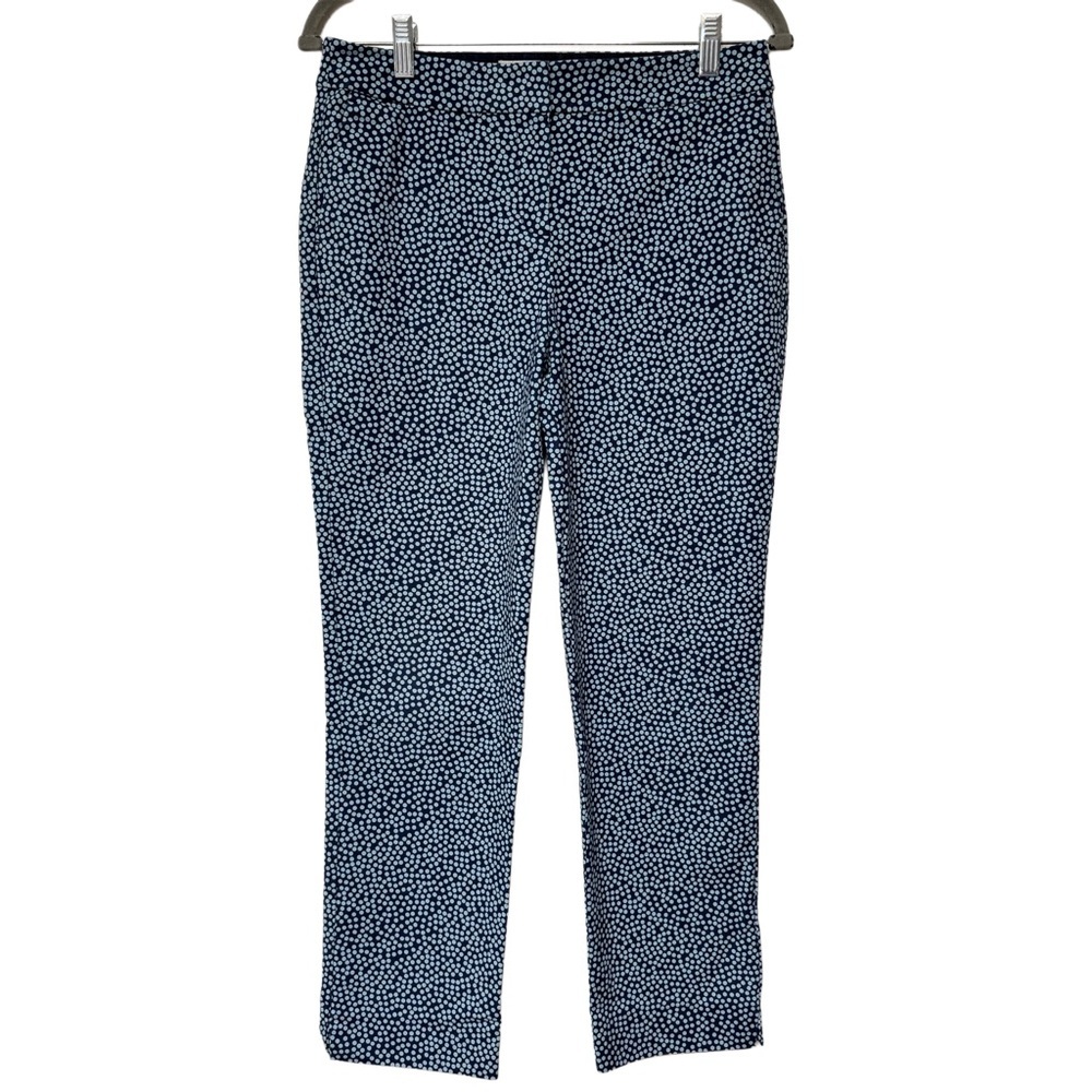 {Boden} "Richmond 7/8 Pants" Chino Flat Front Khaki Polka Dot Dress Pants